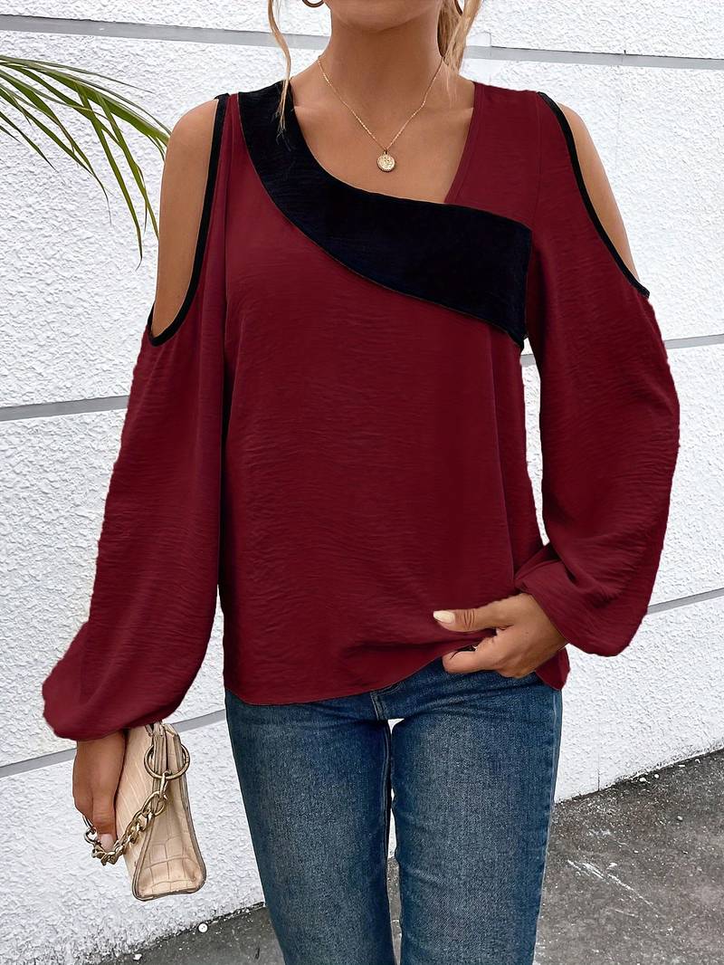 Modisches Langarmshirt mit stylischen Cut-Outs Für Frauen