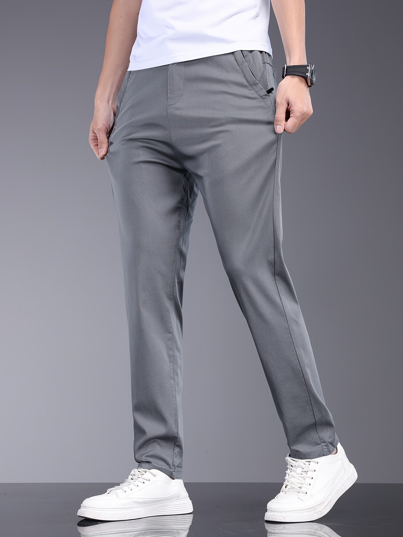 Dunkelgraue Slim Fit Hose - Hugo