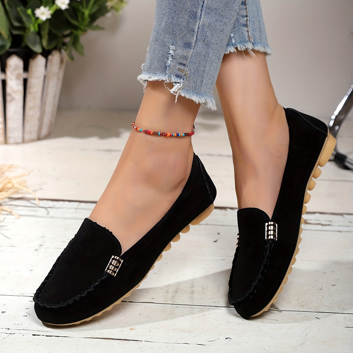 Schwarze Loafers - Emma