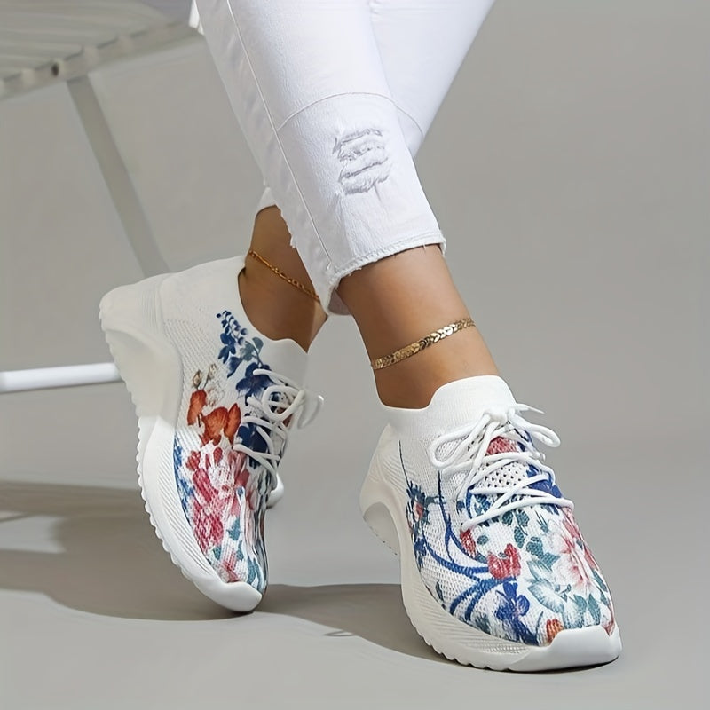 Weiße Blumen Sneakers - Sharyn