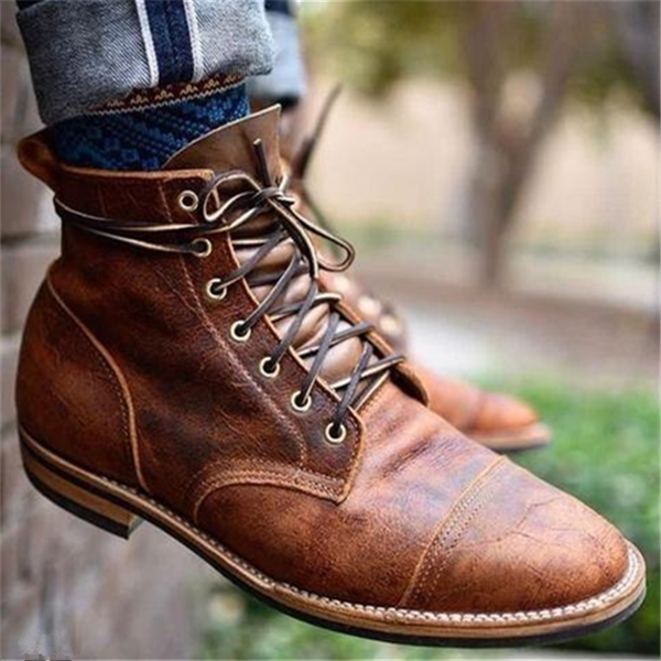 Erik™ - Hochwertige Stiefel aus veganem Leder im Retro-Stil