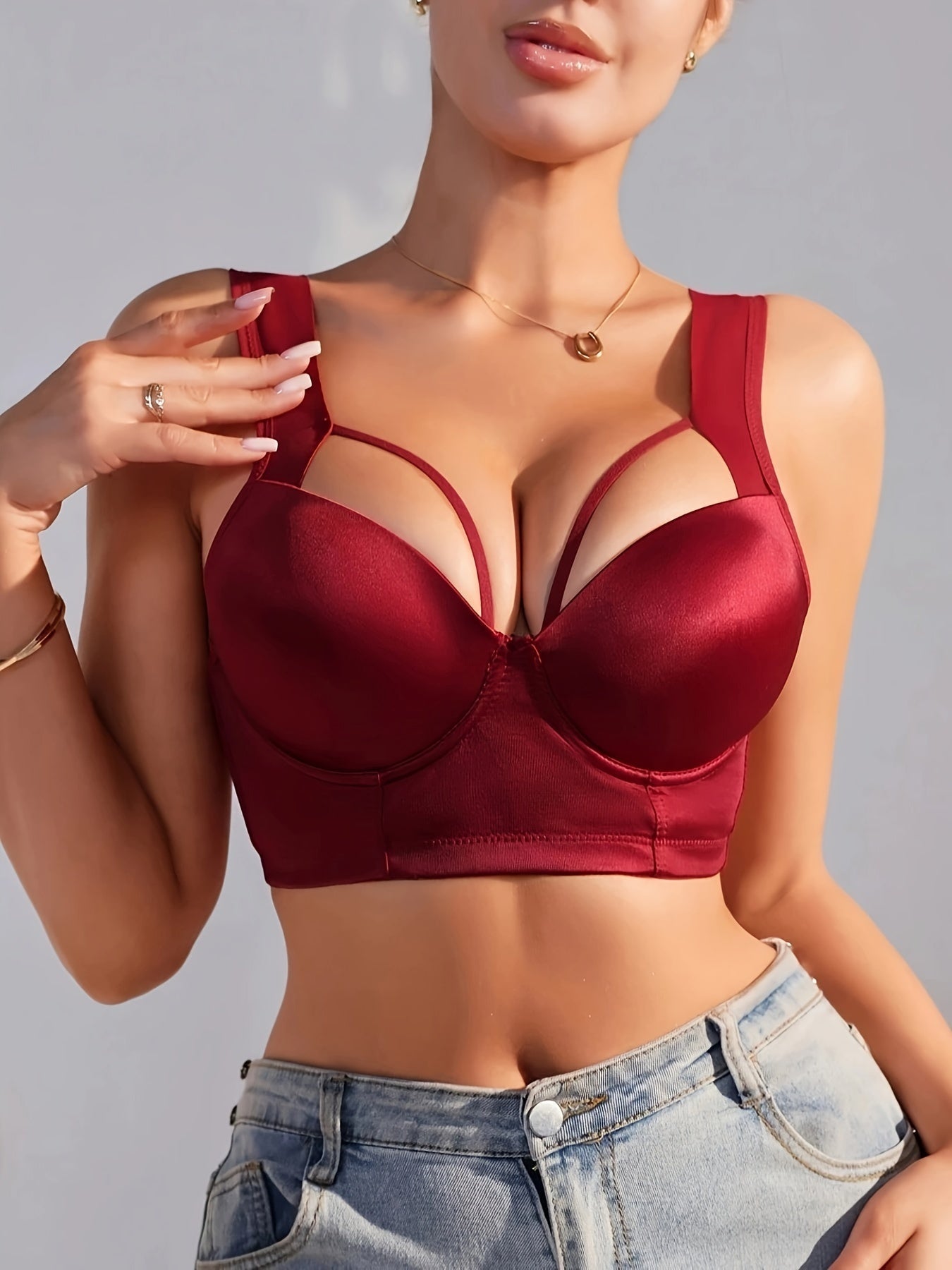 Schwarze Cut-Out Bralette - Lara