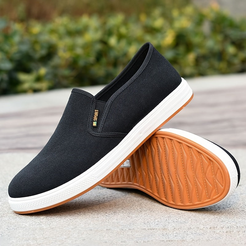 Schwarze Orthopädische Canvas Slip-ons - Sam