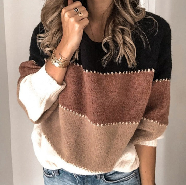 Zeitloser Gestreifter Pullover Für Einen Klassischen Look Für Frauen