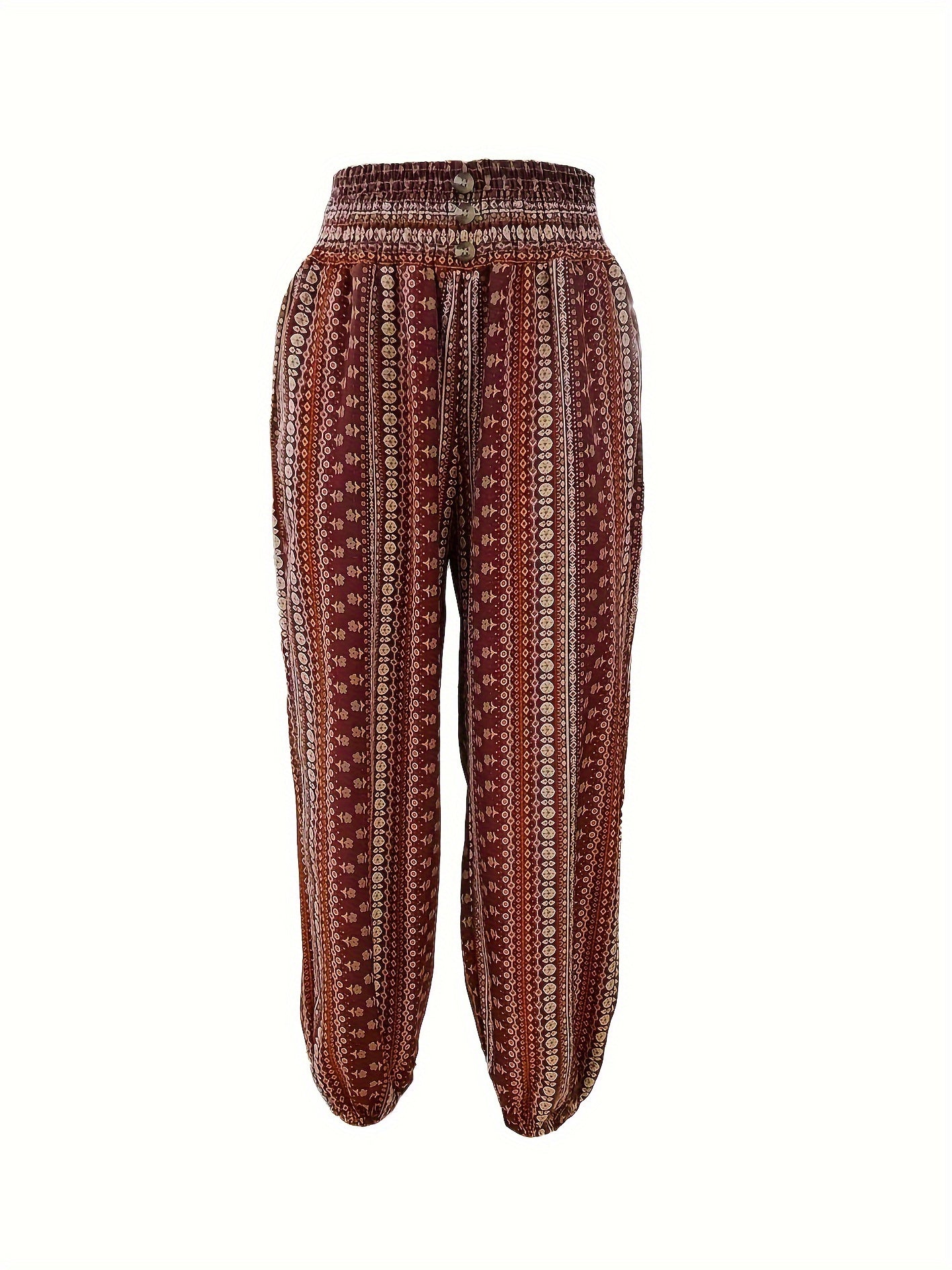 Weiße Boho Plus Size Hose - Ella