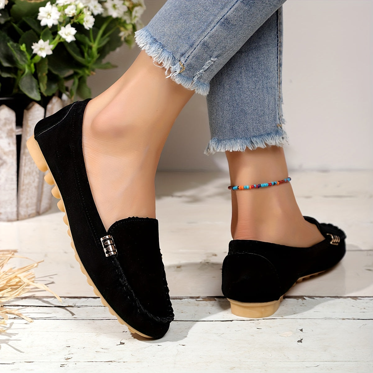 Schwarze Loafers - Emma