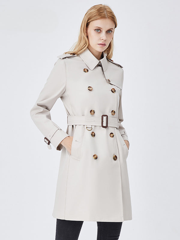 Zeitlose Eleganz – Klassischer Trenchcoat mit Gürtel