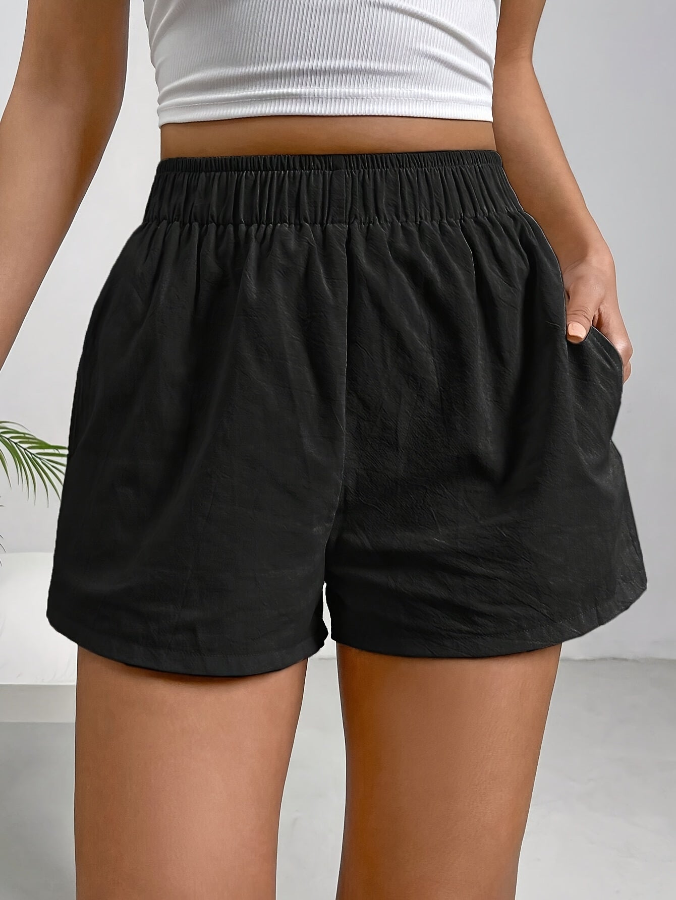 Weiße einfache Shorts - Lily