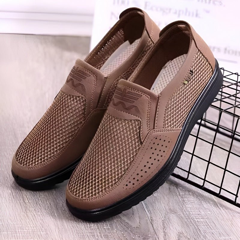 Jasper - Schwarze atmungsaktive Mesh-Loafers für den Sommer