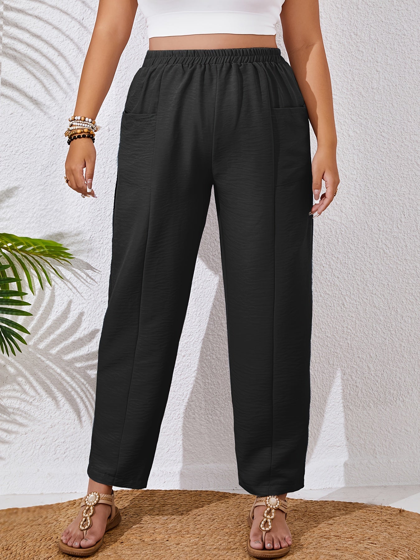 Schwarze Tapered Hose - Ella