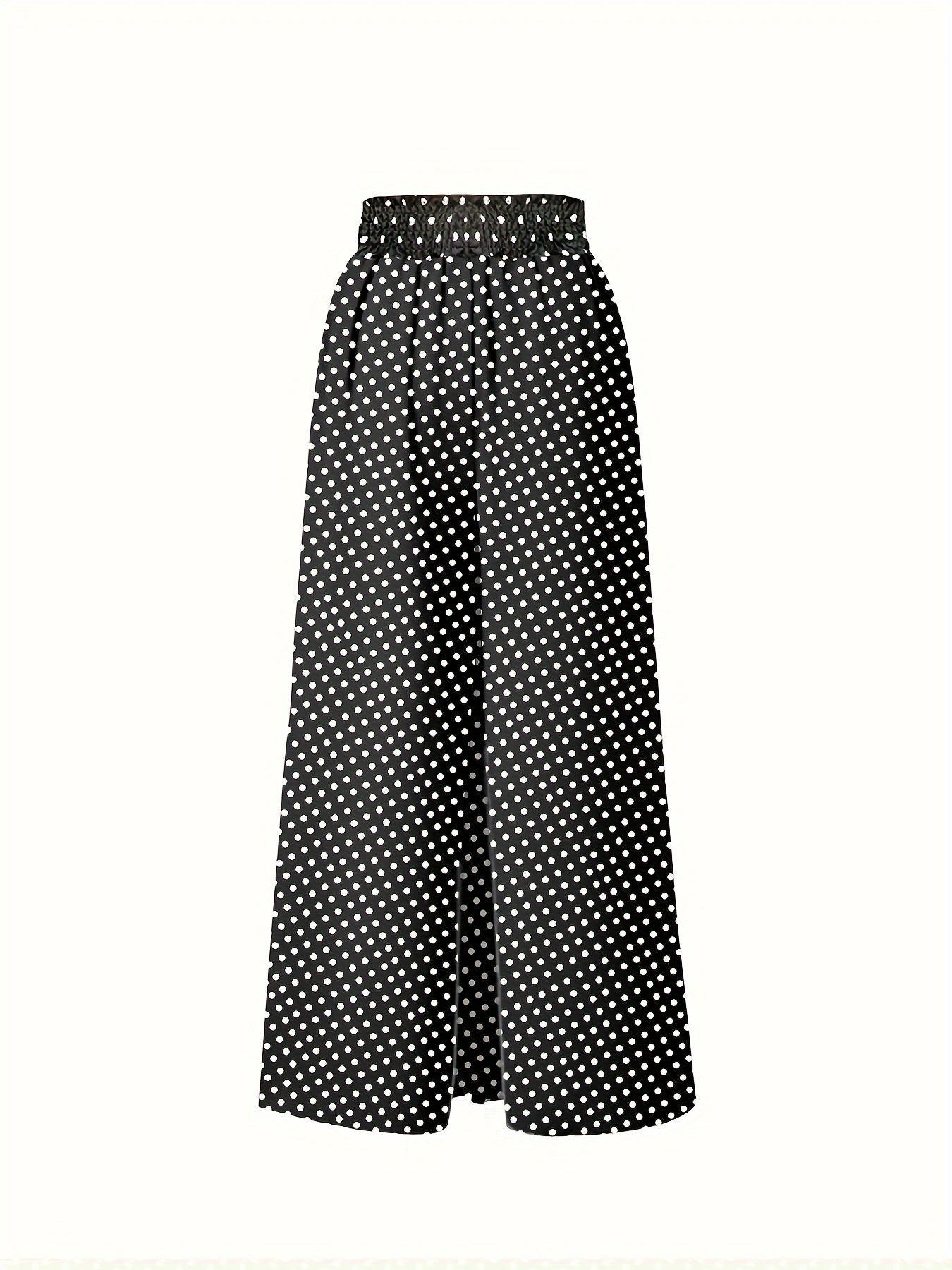 Schwarze Polka Dot Weite Hose - Ella