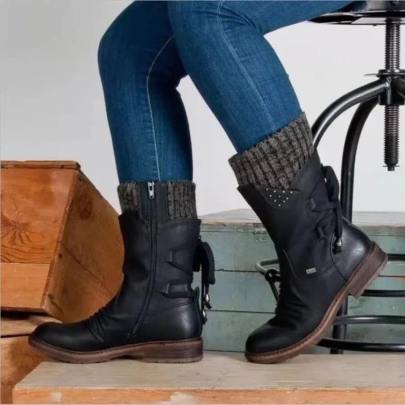 Snowberry - Warme Winterstiefel mit Schleife für Damen