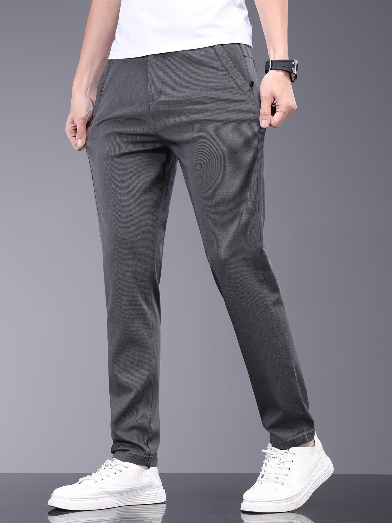 Dunkelgraue Slim Fit Hose - Hugo