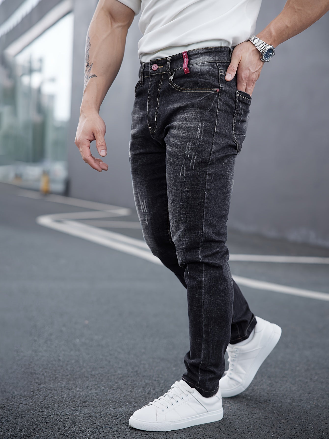 Schwarze Skinny Jeans - Kai