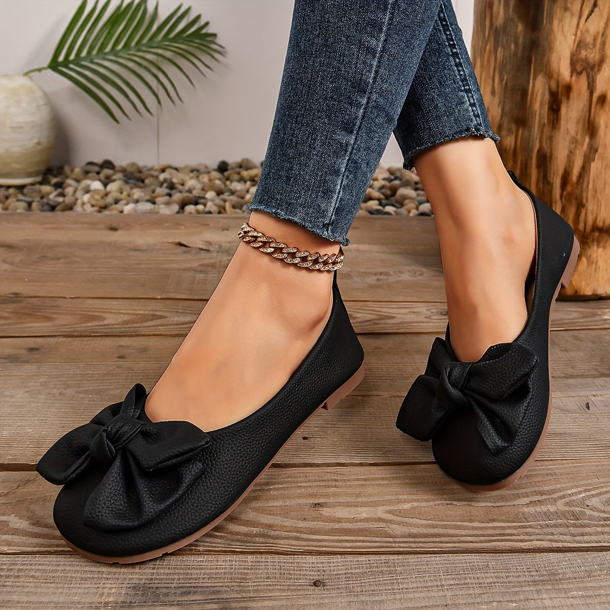 Schwarze Elegante Flats - Ava