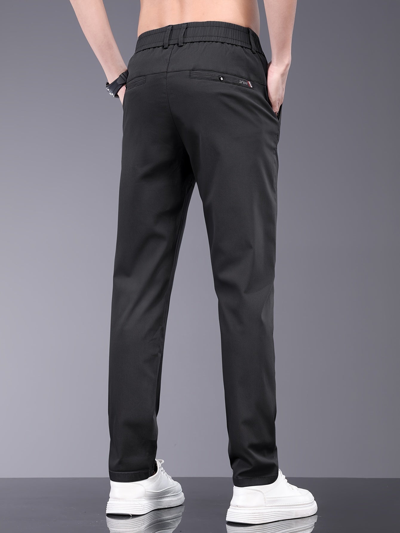 Dunkelgraue Slim Fit Hose - Hugo