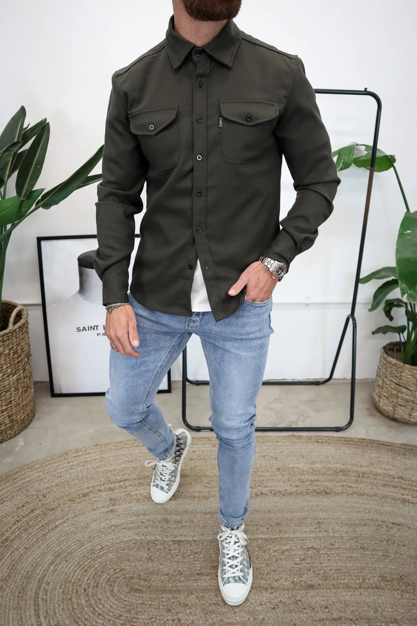 Moderne Hemdjacke für Männer