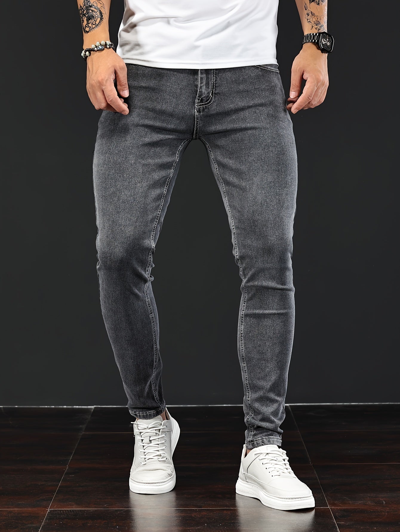 Weiße Slim Fit Jeans - Max