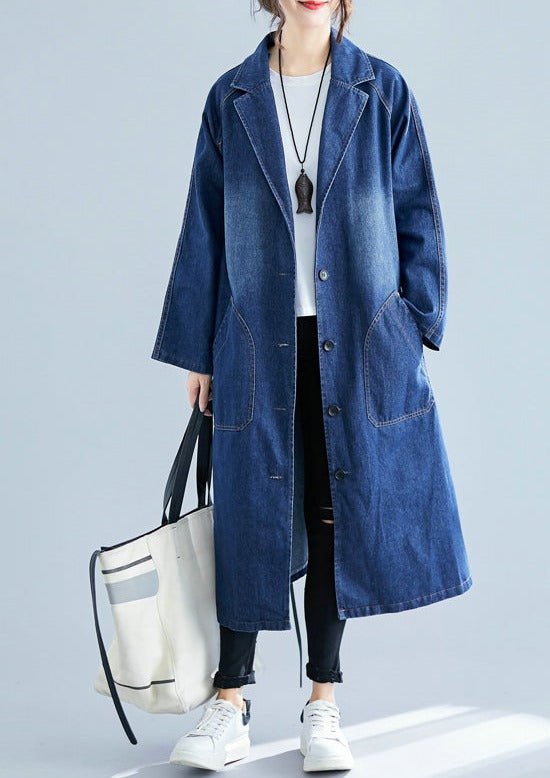 Delia | Denim Trenchcoats Übergroße Taschen Herbst