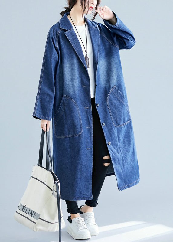 Delia | Denim Trenchcoats Übergroße Taschen Herbst