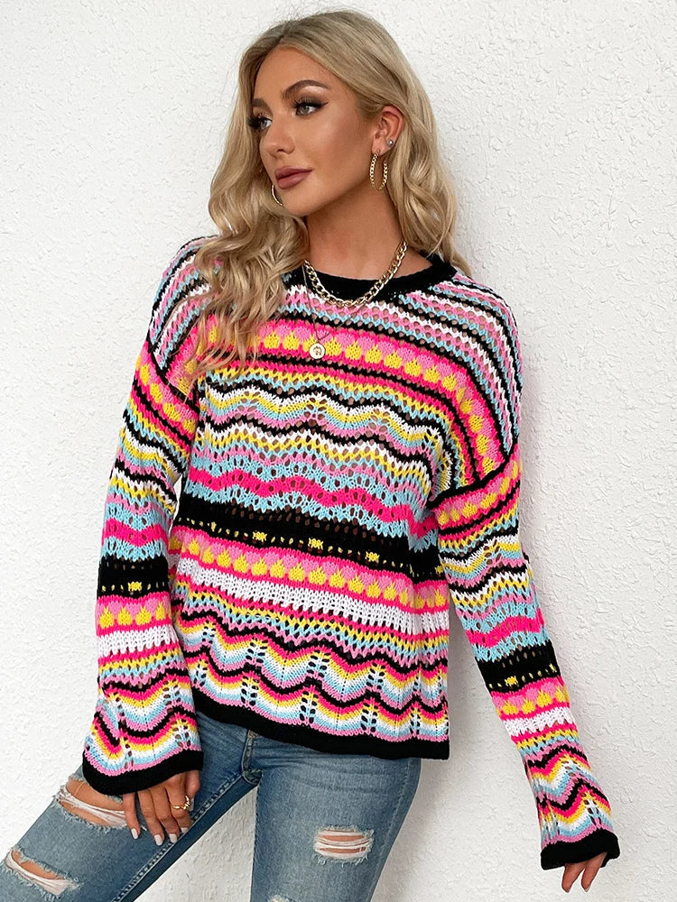 Eleganter Häkelpullover Für Zeitlosen Stil Und Komfort Für Frauen