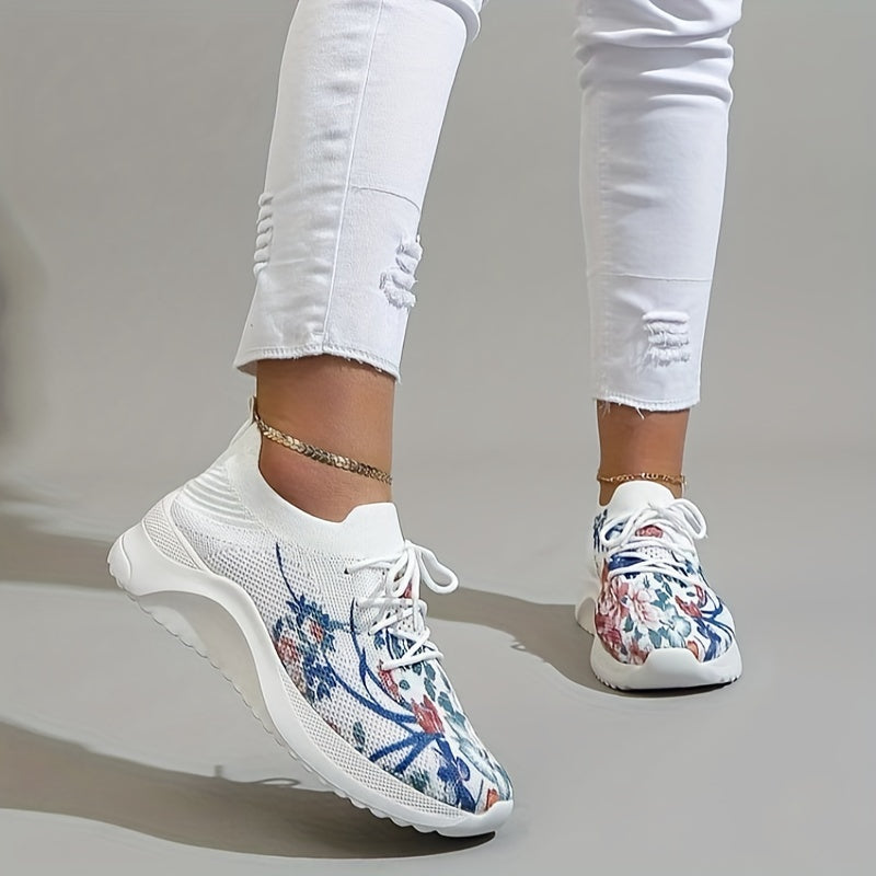 Weiße Blumen Sneakers - Sharyn