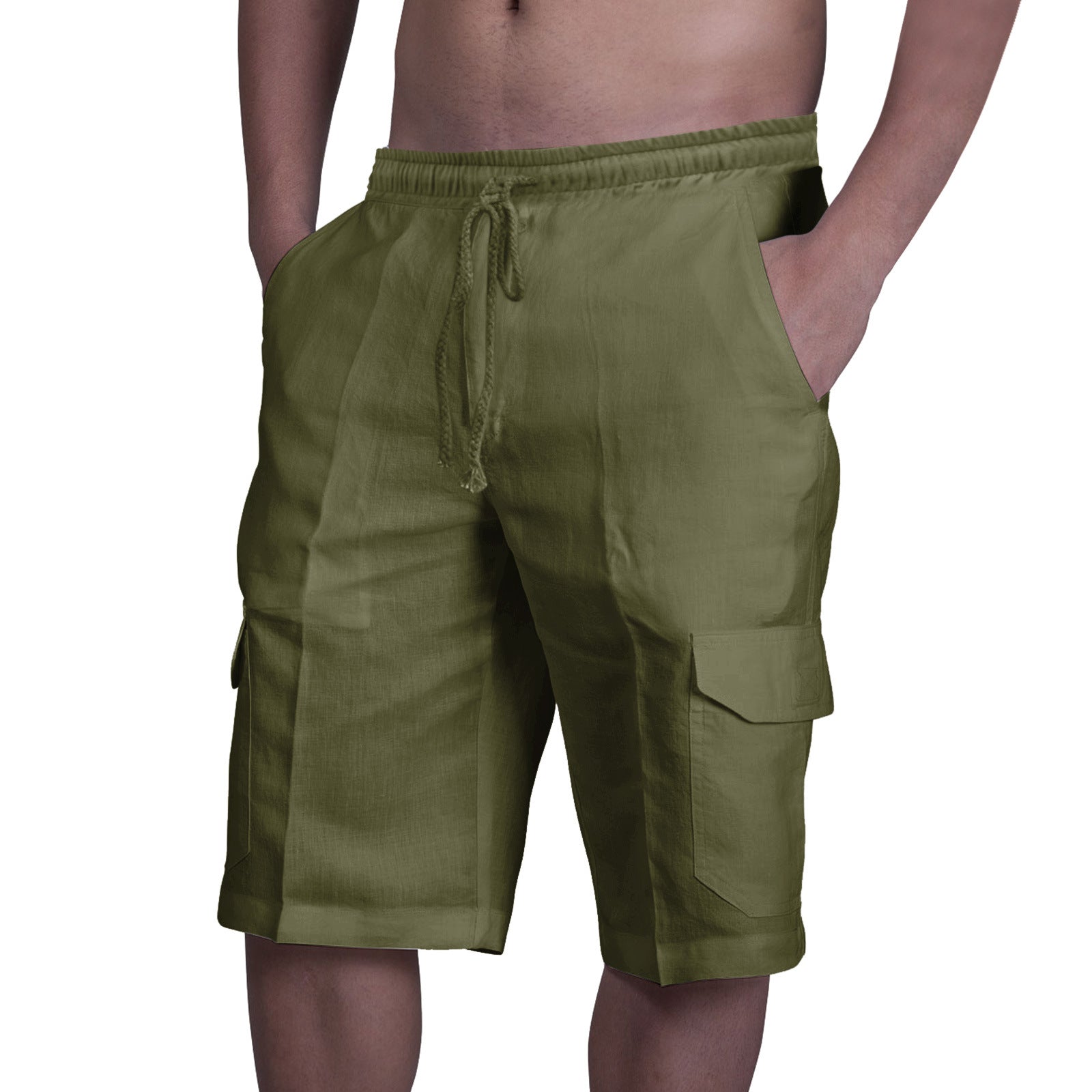 Stuttgart | Multi Pocket Krawatte Herren Strand Cargo-Hose