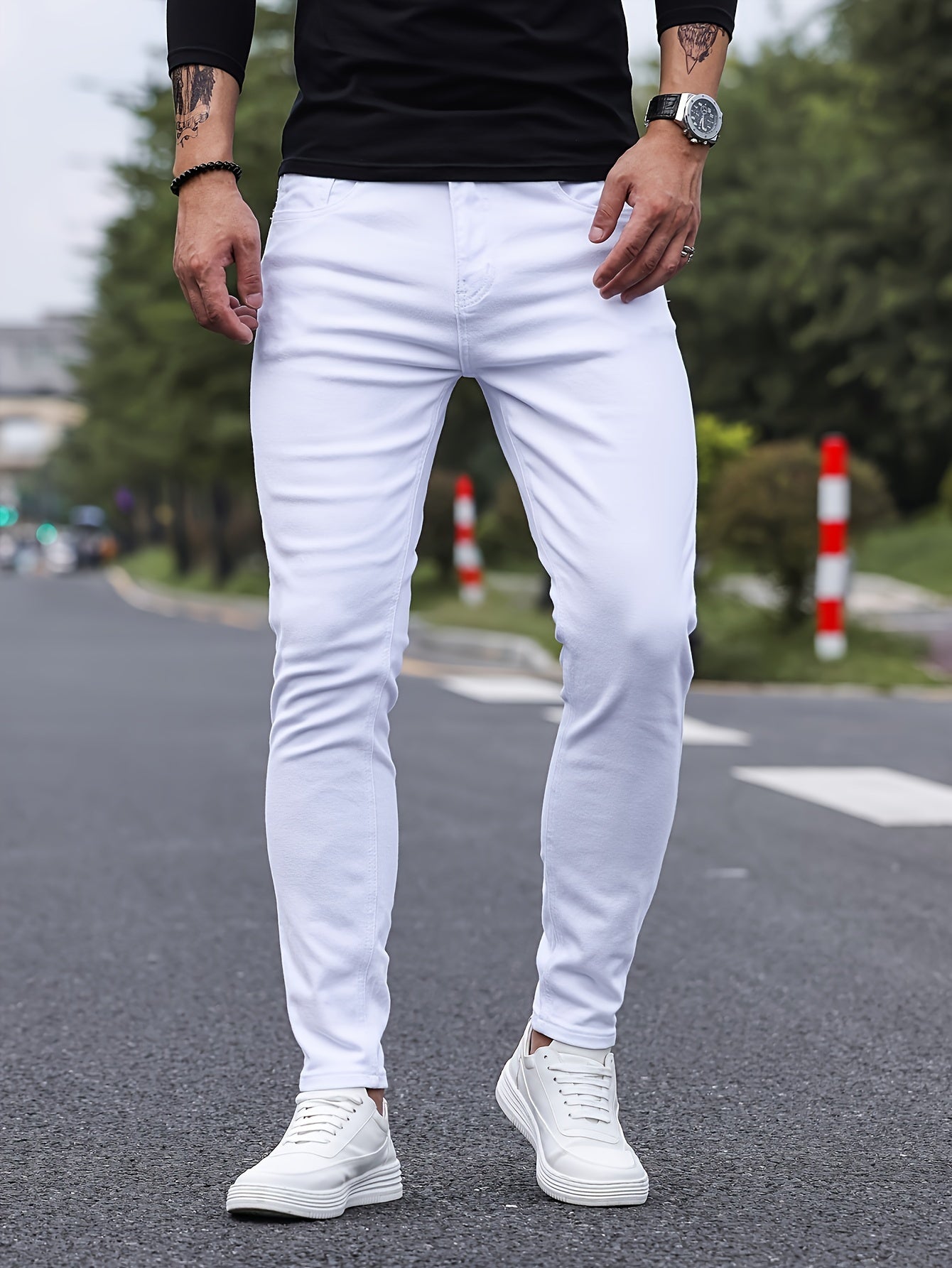 Weiße Slim Fit Jeans - Max