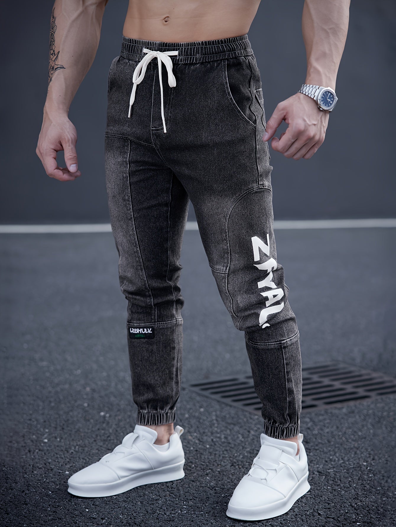 Schwarze Tapered Jeans - Jeroen