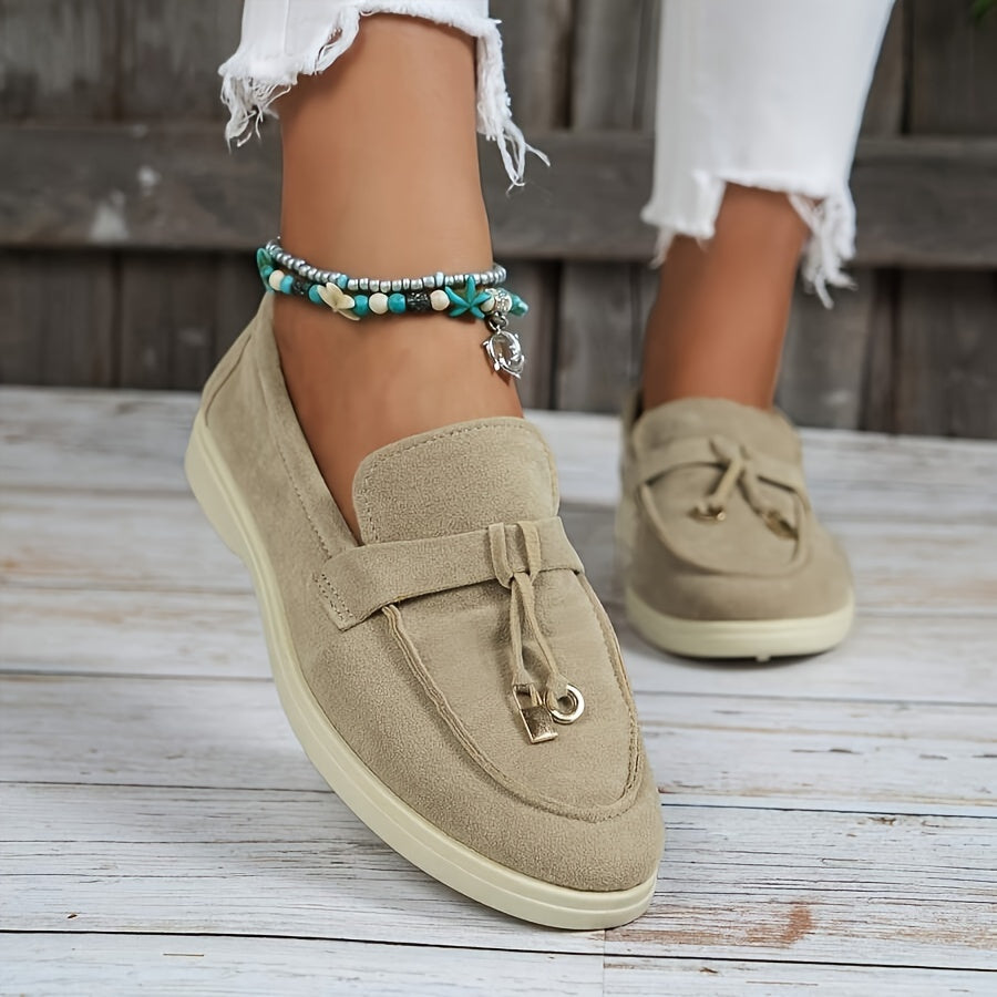 Aprikose Quasten-Loafers - Anna