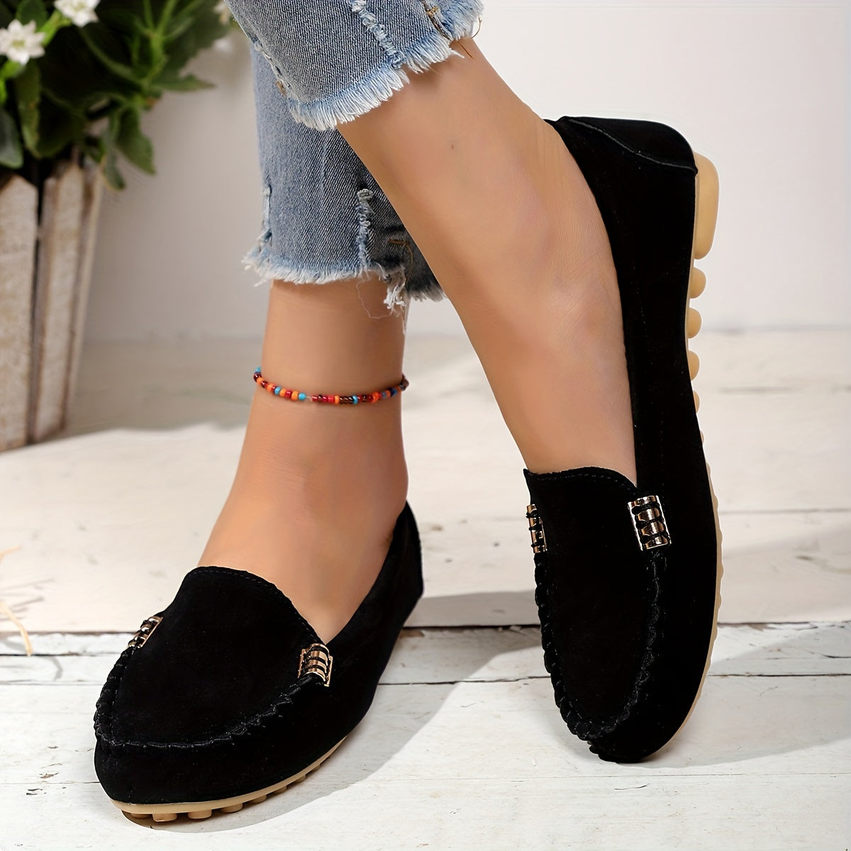 Schwarze Loafers - Emma