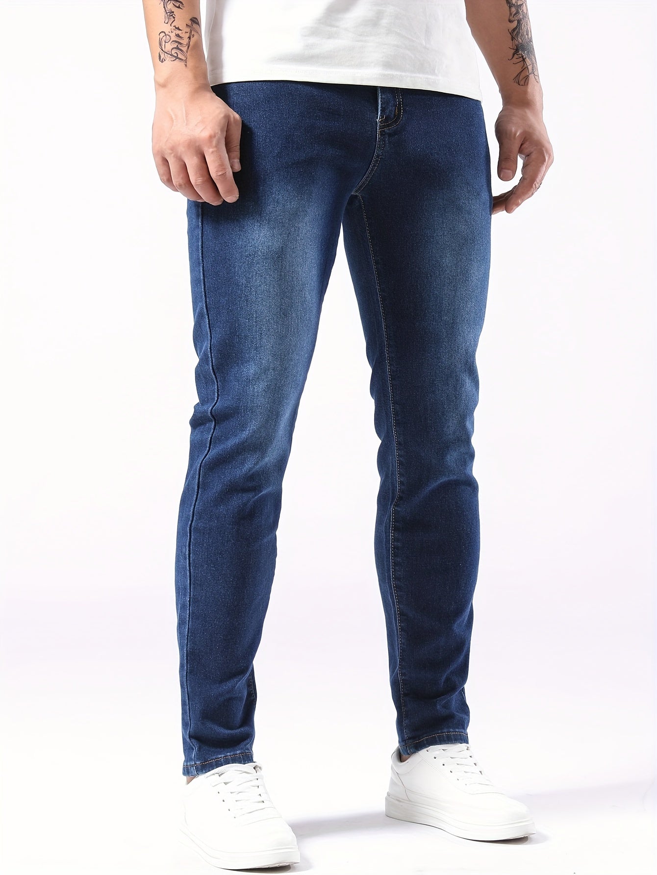 Dunkelblaue Slim Fit Jeans - Lucas