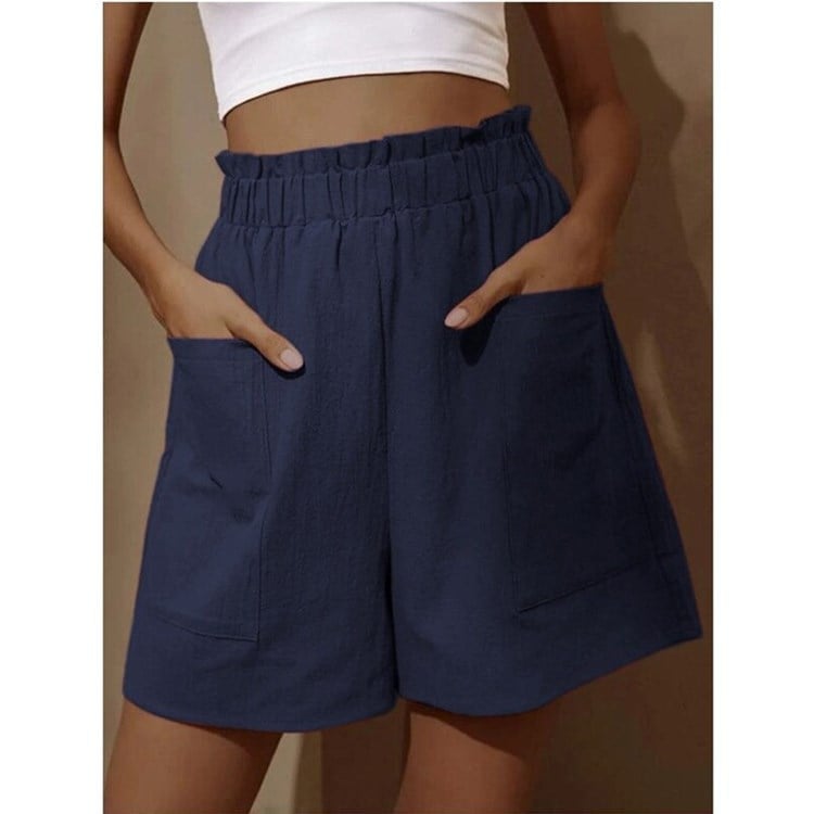 Weiße High-Waist Shorts - Fleur