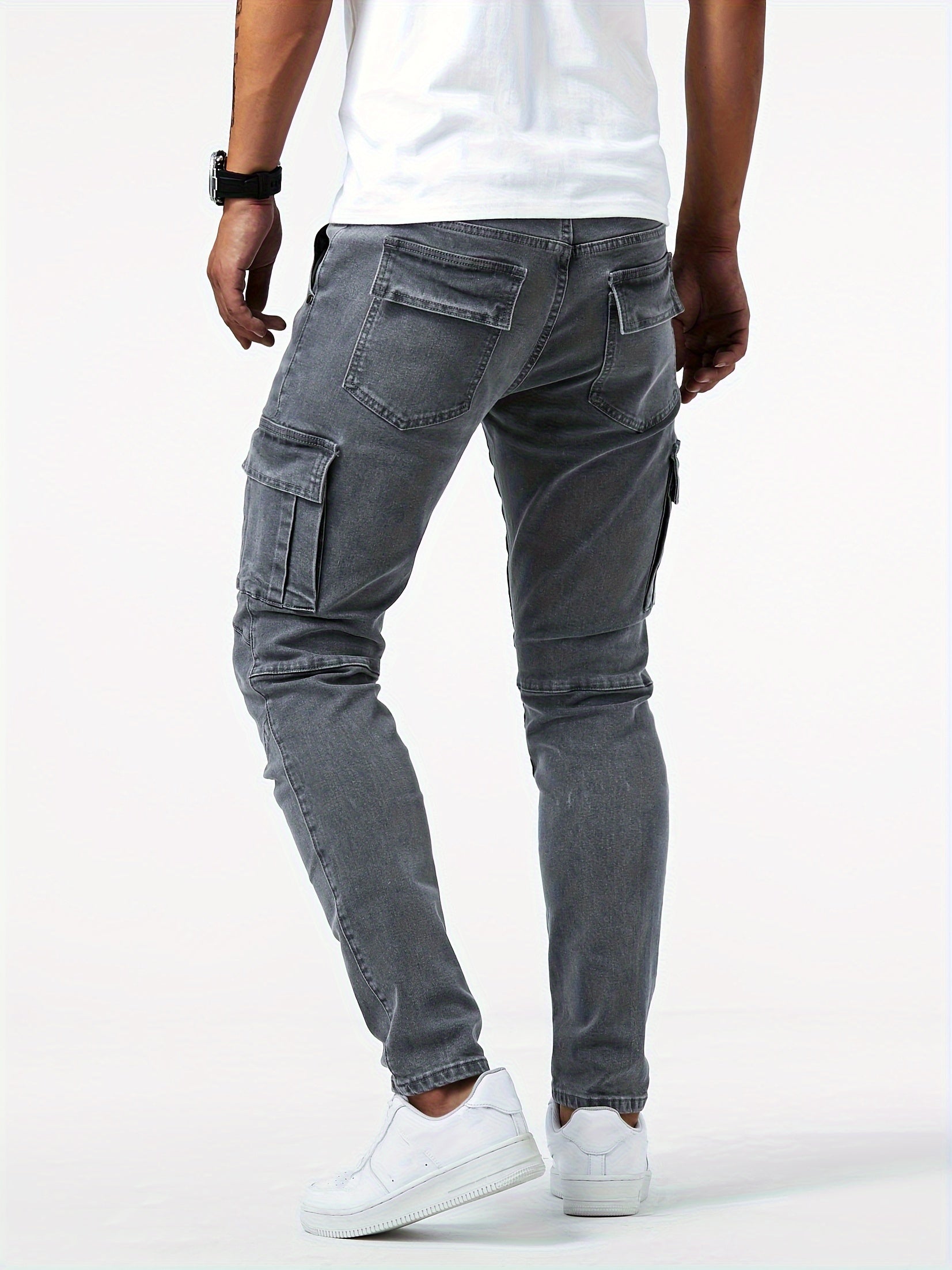 Dunkelgraue Cargo Jeans - Liam