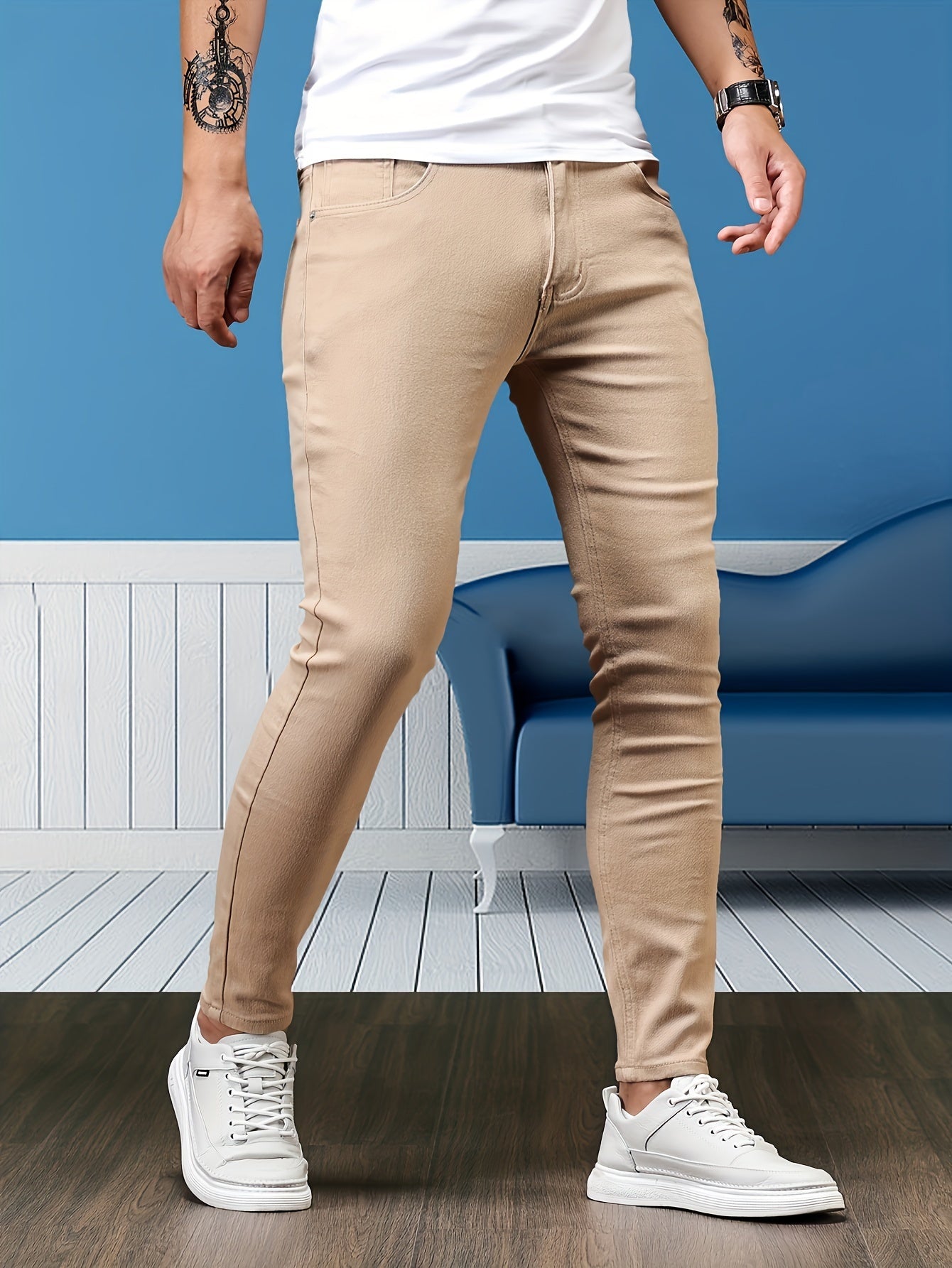 Weiße Slim Fit Jeans - Max