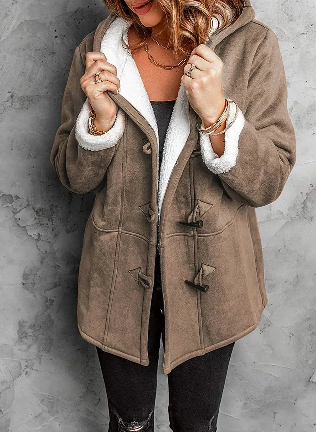 Lässige Herbstjacke Mit Warmer Innenfütterung Für Frauen