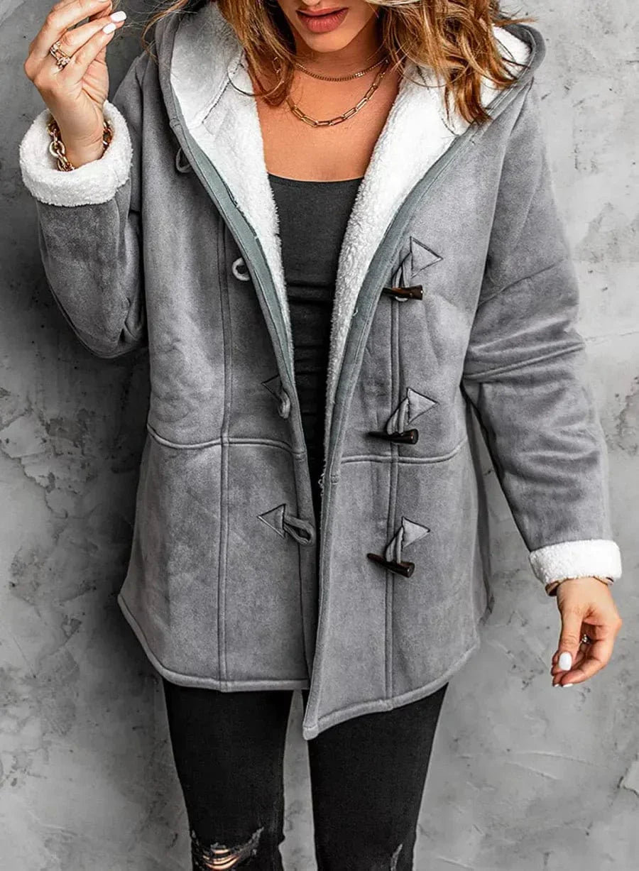 Lässige Herbstjacke Mit Warmer Innenfütterung Für Frauen