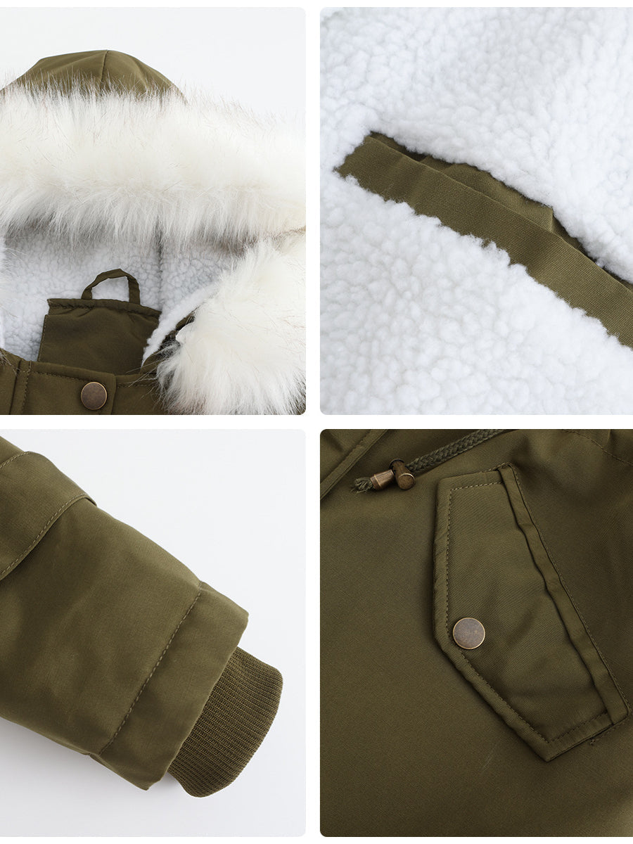 Schicker, warmer, eleganter Winterparka