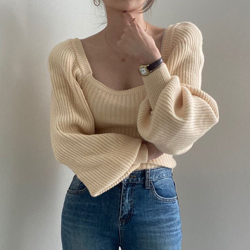 Eleganter Pullover Mit Puffärmeln Für Einen Schicken Und Femininen Look Für Frauen