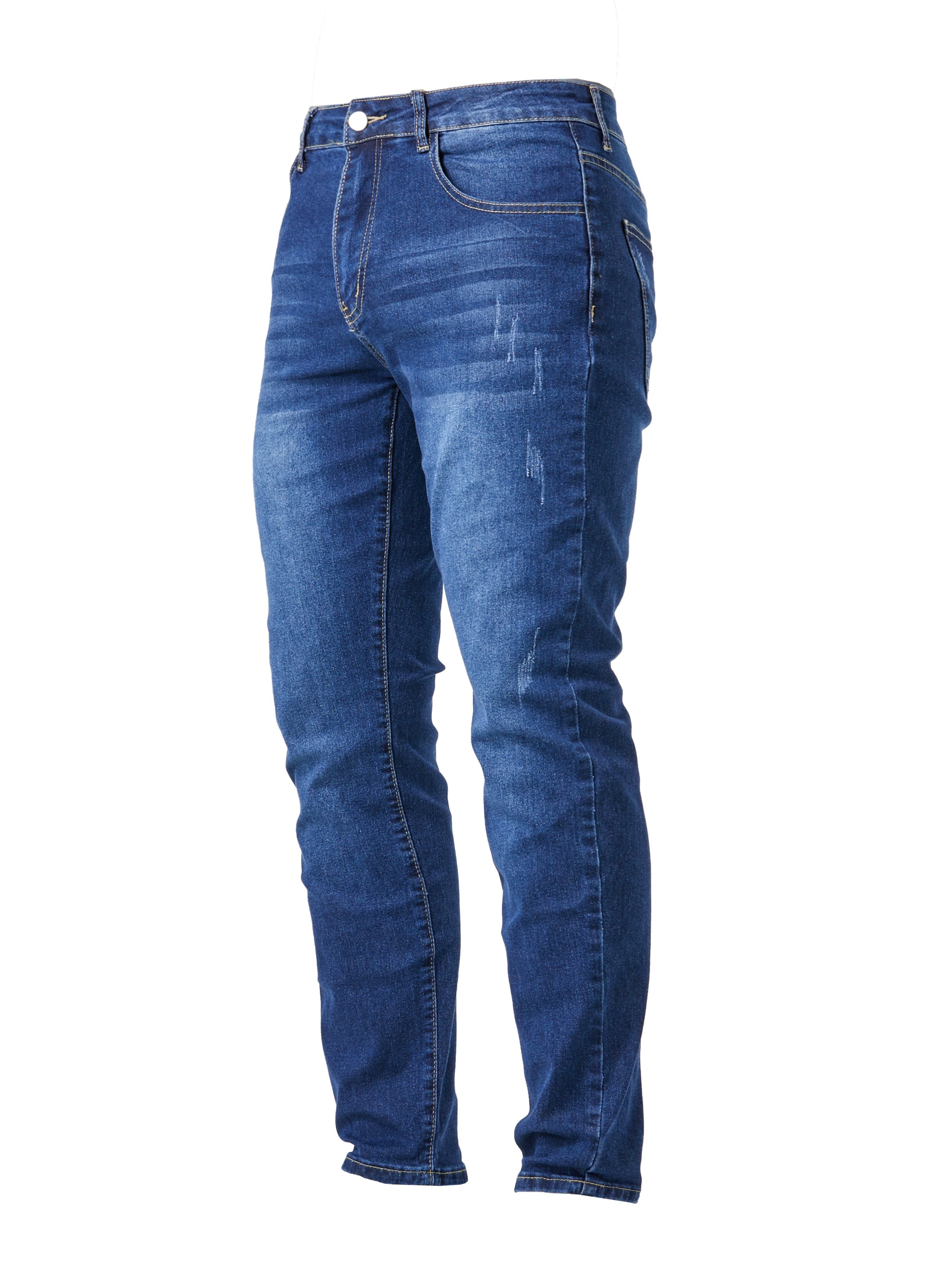 Slim Fit Hohe Stretch Jeans Blau - Lucas