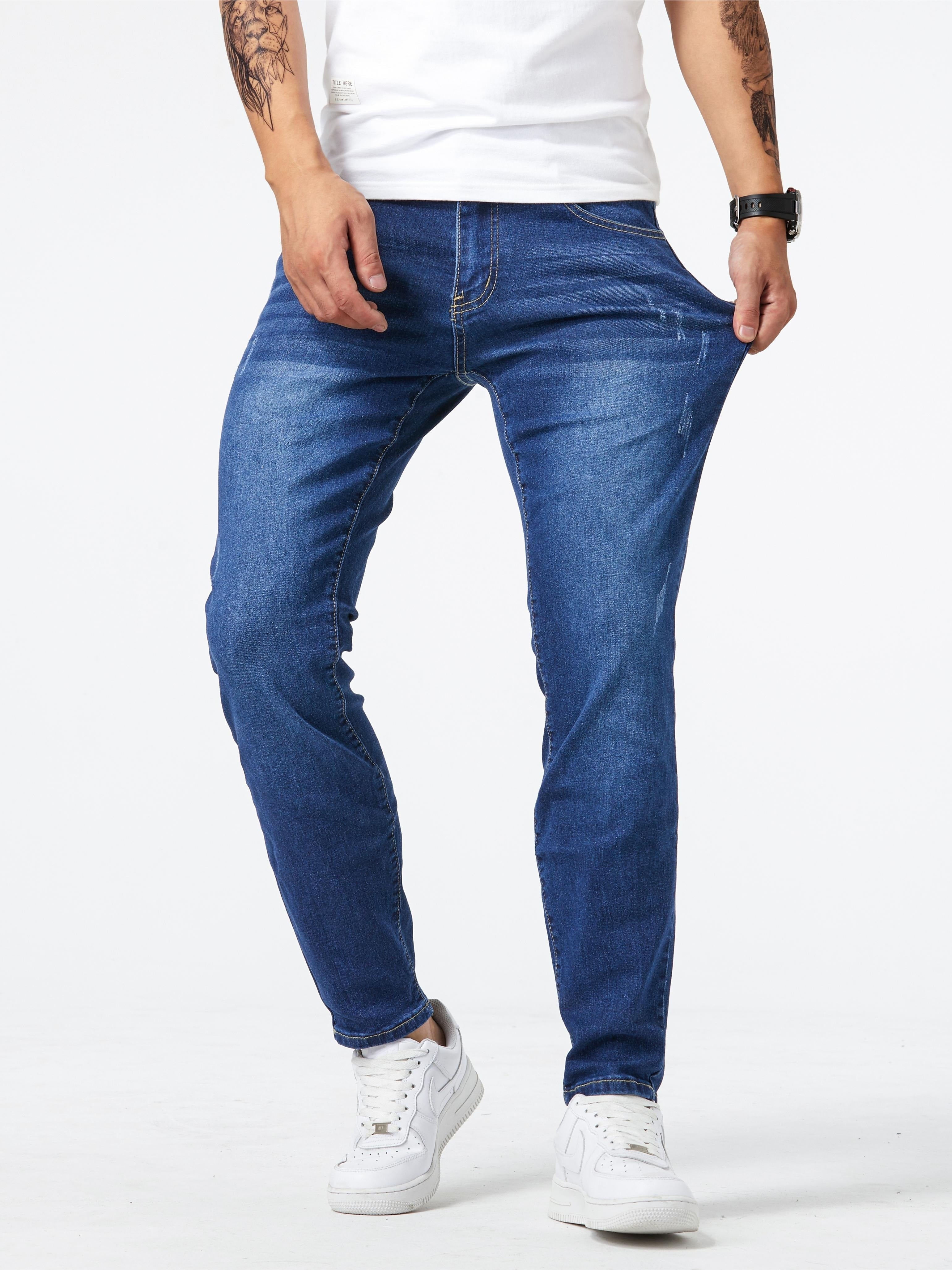 Slim Fit Hohe Stretch Jeans Blau - Lucas