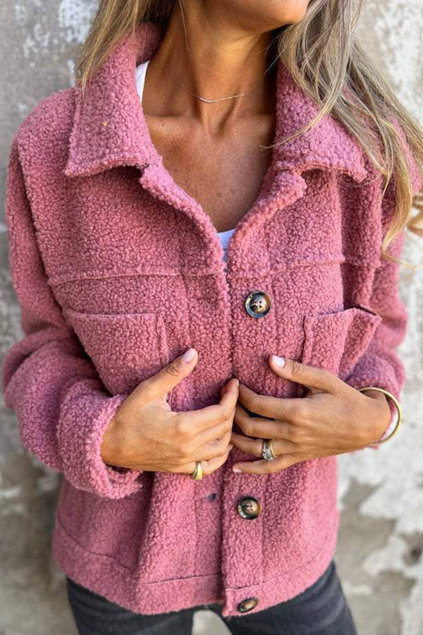 Schicker Lässiger Shearling Mantel Mit Winterwärme Für Frauen