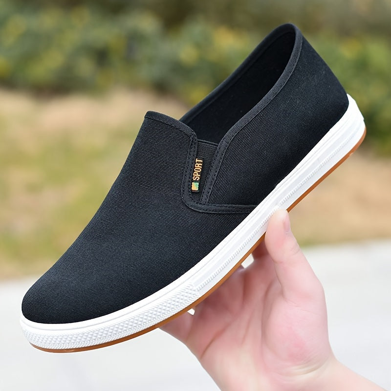 Schwarze Orthopädische Canvas Slip-ons - Sam