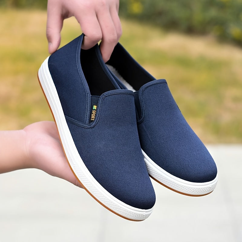 Schwarze Orthopädische Canvas Slip-ons - Sam