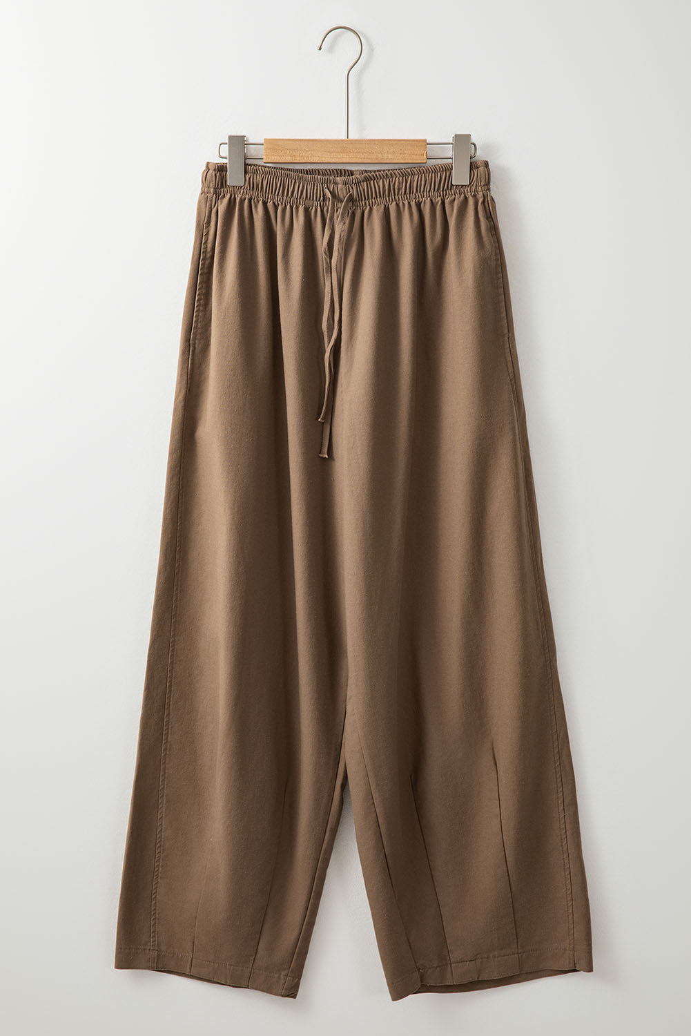 Desert Palm Baumwoll-Leinen Weitbein-Hose Für Frauen