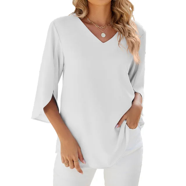 Verena | Bluse mit v-ausschnitt