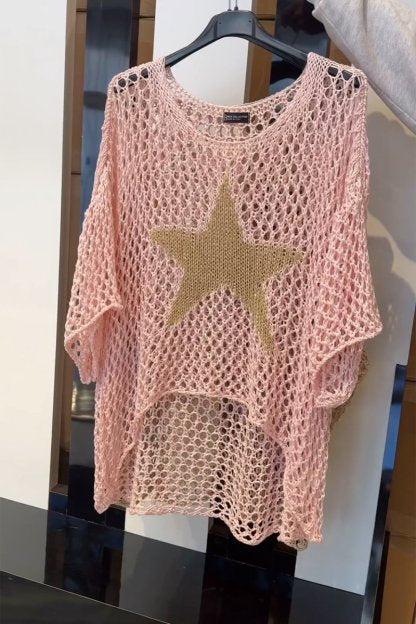 Eleganter Strickpullover mit Stern-Design Für Frauen