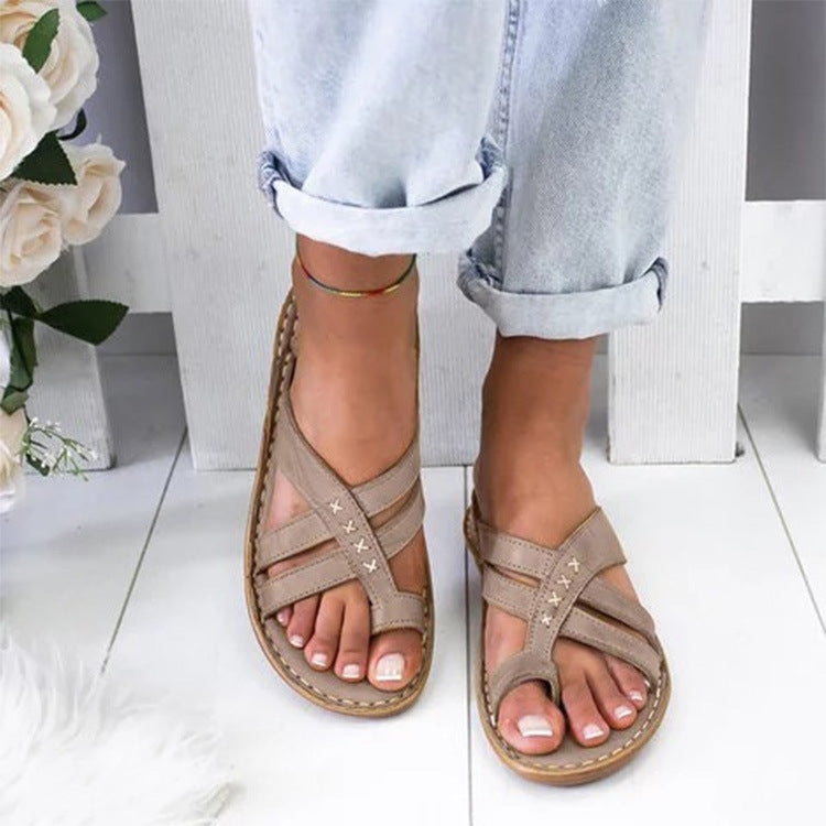 Ava - Gelbe Casual Sleehak Instap Sandalen