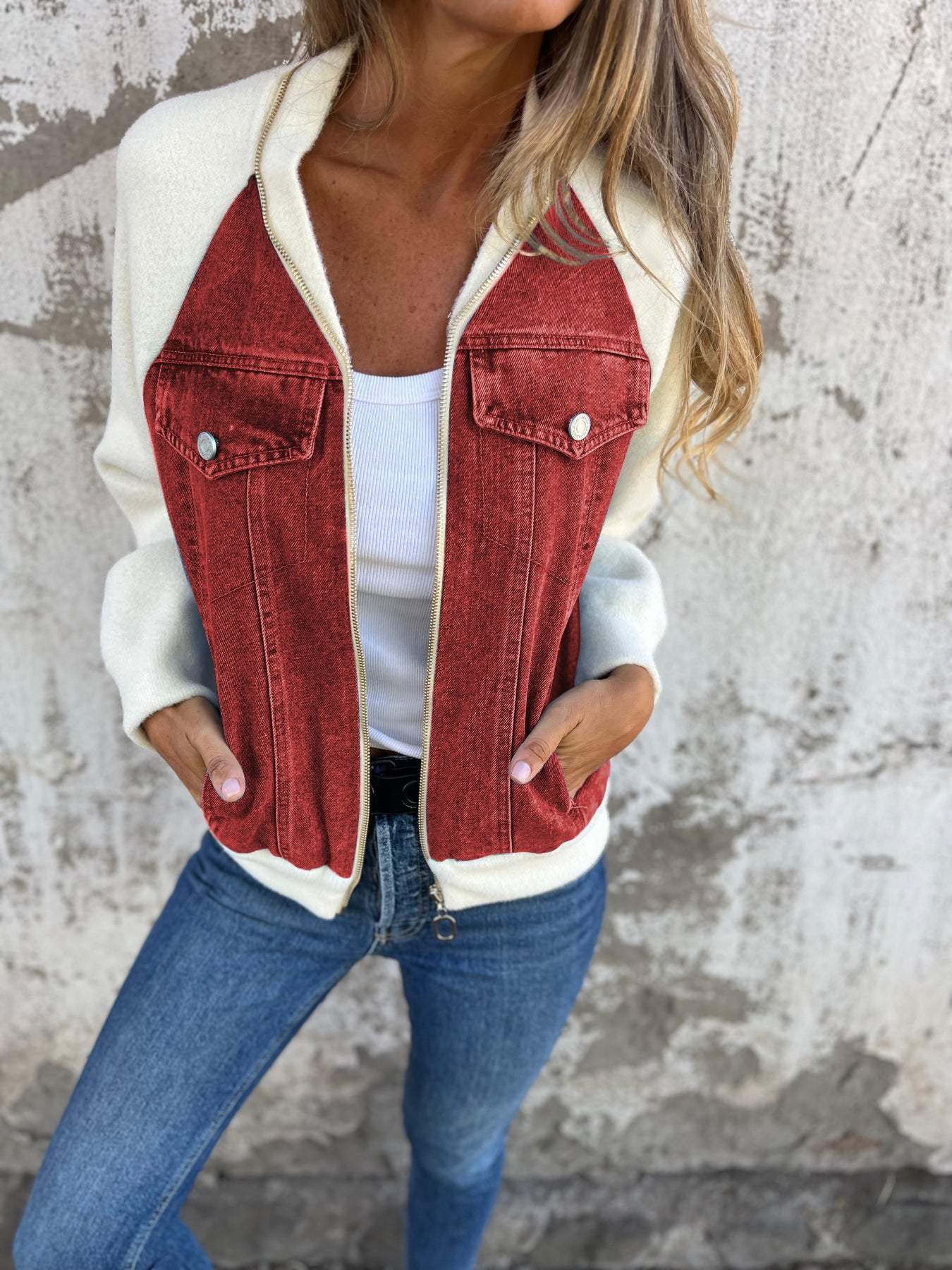 Ola™ | Moderne Jacke mit Denim