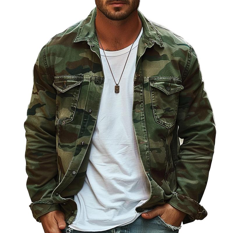 Retro Camouflage Jacke für Herren